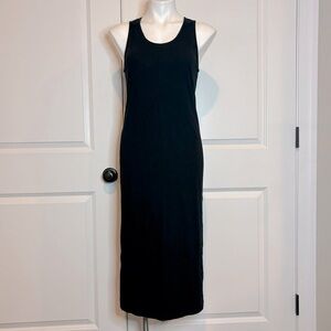 Stateside Black Cotton Tank Midi Dress S